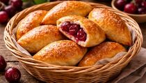 Эти пирожки с вишней пеку годами: тесто словно пух, а начинка сочная, кисленькая — лучший рецепт к чаепитию
