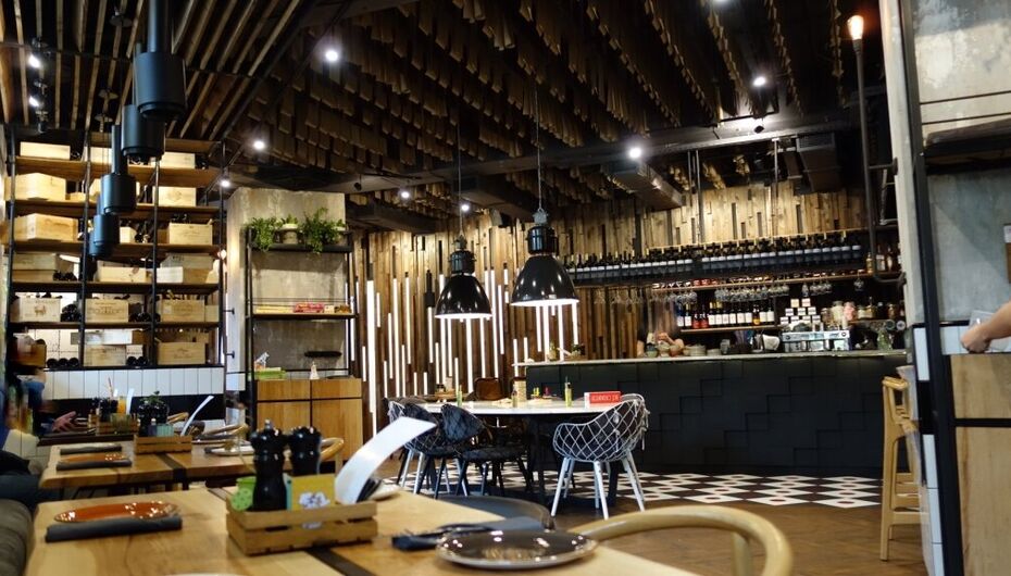 Кафе Макароны с сыном