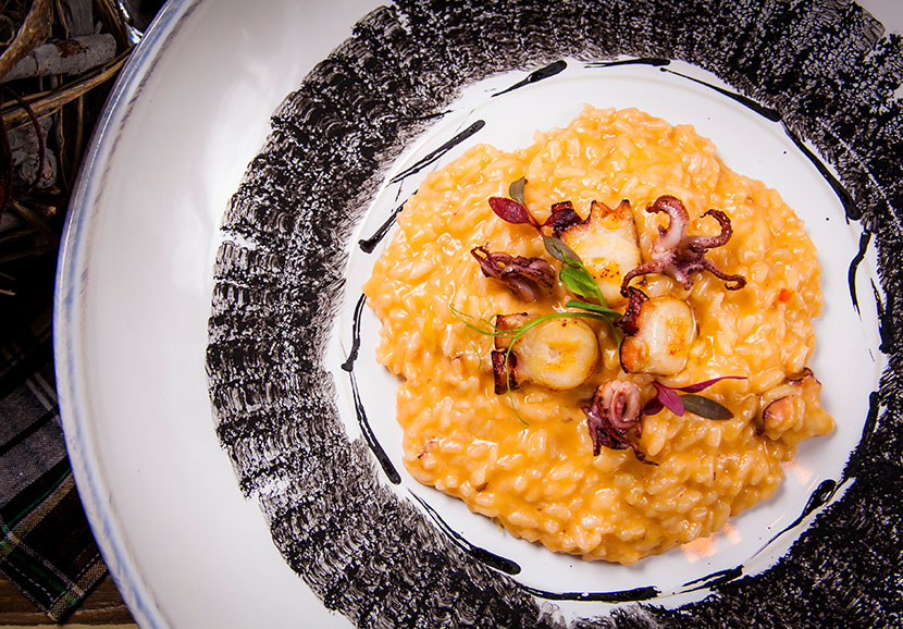 Ризотто с осьминогом