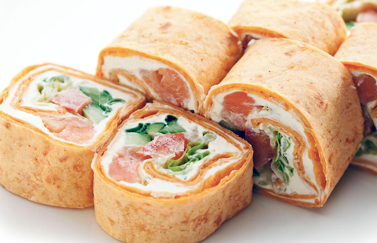 Блинные роллы с начинкой