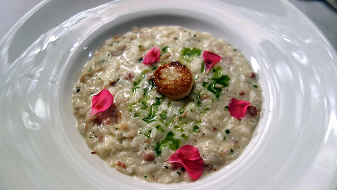 Ризотто с гребешком