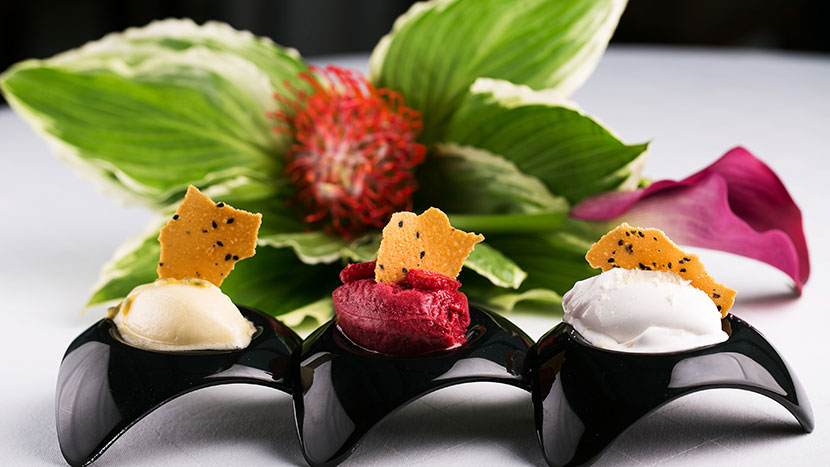 Трилогия сорбетов: малина, маракуйя, кокос