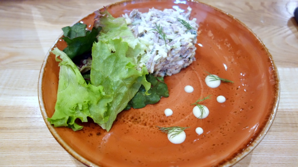 Салат с языком и домашним майонезом